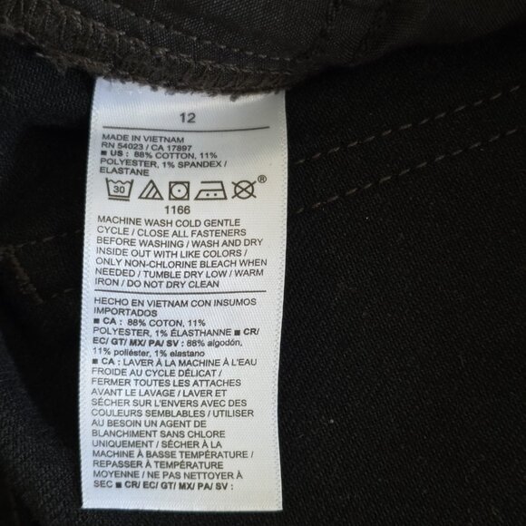 Old Navy Pants Womens 12 Black Metallic Shimmer High Rise OG Loose Whimsigoth - Picture 14 of 16